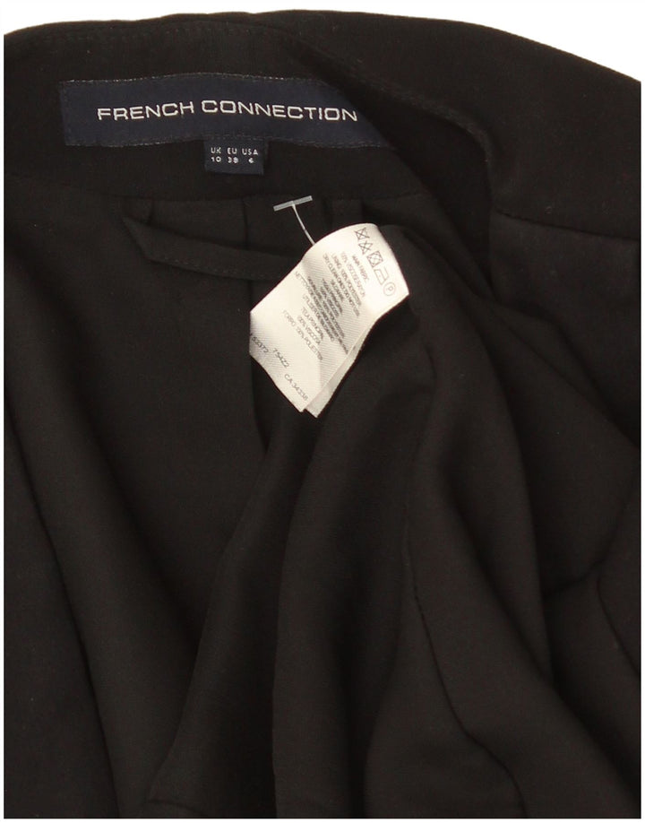 French Connection Veste blazer ouverte à manches 3/4 pour femme UK 10 Small Noir