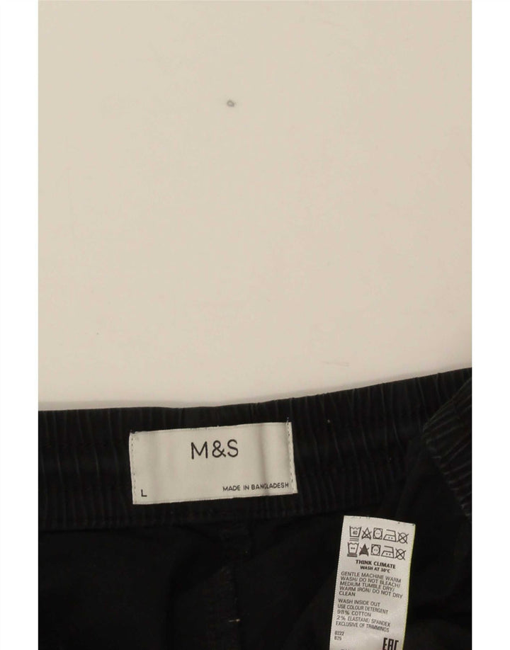 Marks & Spencer Short Chino Homme Large W34 Coton Noir