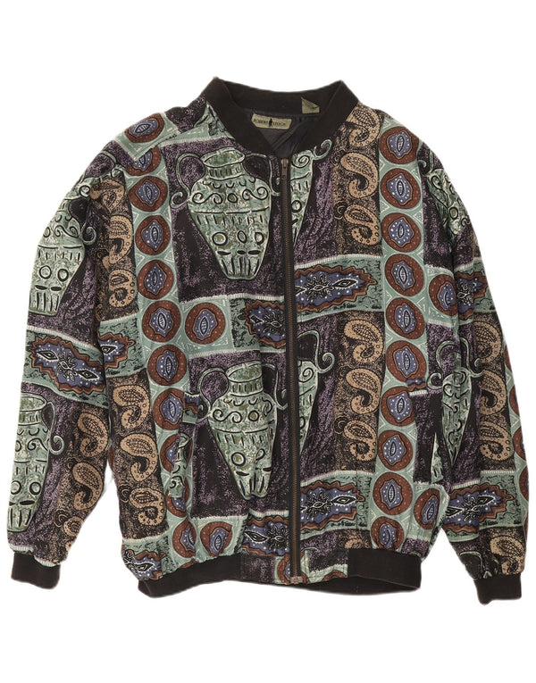 Robert Stock Veste Bomber Coupe Ample pour Homme UK 40 Grand Paisley Multicolore