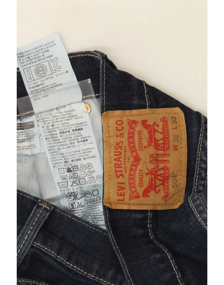 Levi's Jean Droit 504 Femme W30 L32 Bleu Marine Coton