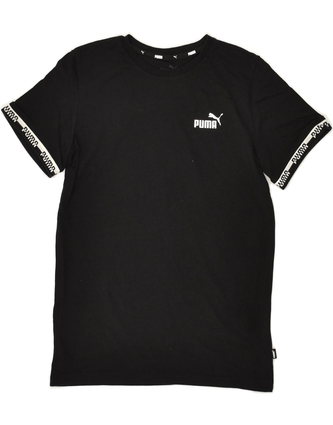 PUMA Boys T-Shirt Top 11-12 Years Black Cotton | Vintage Puma | Thrift | Second-Hand Puma | Used Clothing | Messina Hembry 