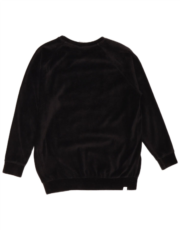 PUMA Sweat-shirt graphique surdimensionné pour femme UK 12 en coton noir moyen