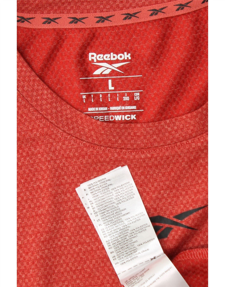 Reebok T-Shirt Homme Haut Large Rouge Polyester