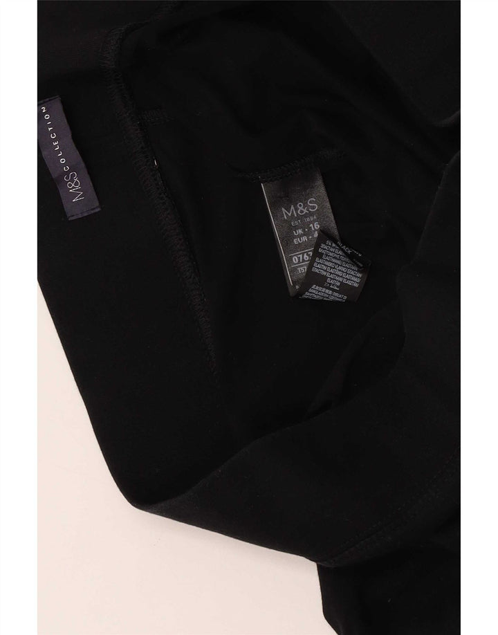 Marks & Spencer Leggings Capri pour femme UK 16 Large Noir Coton