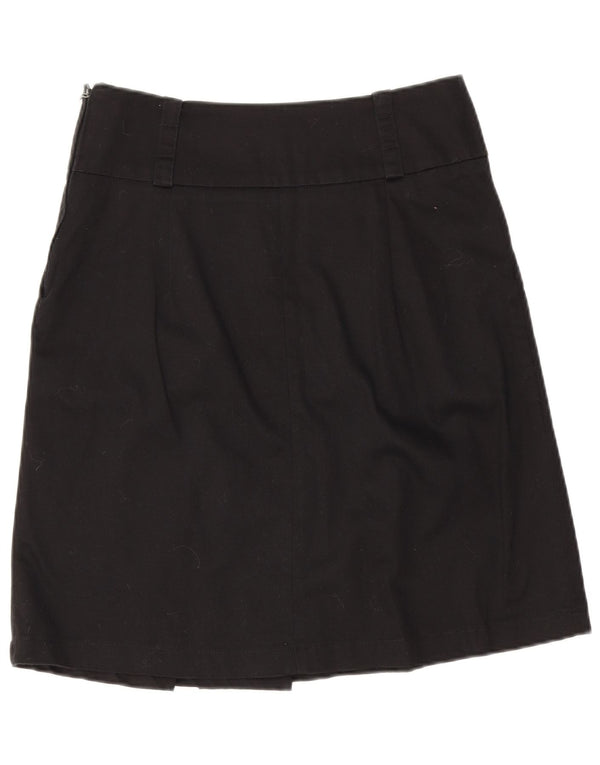 Calvin Klein Jupe mi-longue pour femme UK 8 Small W26 Coton noir