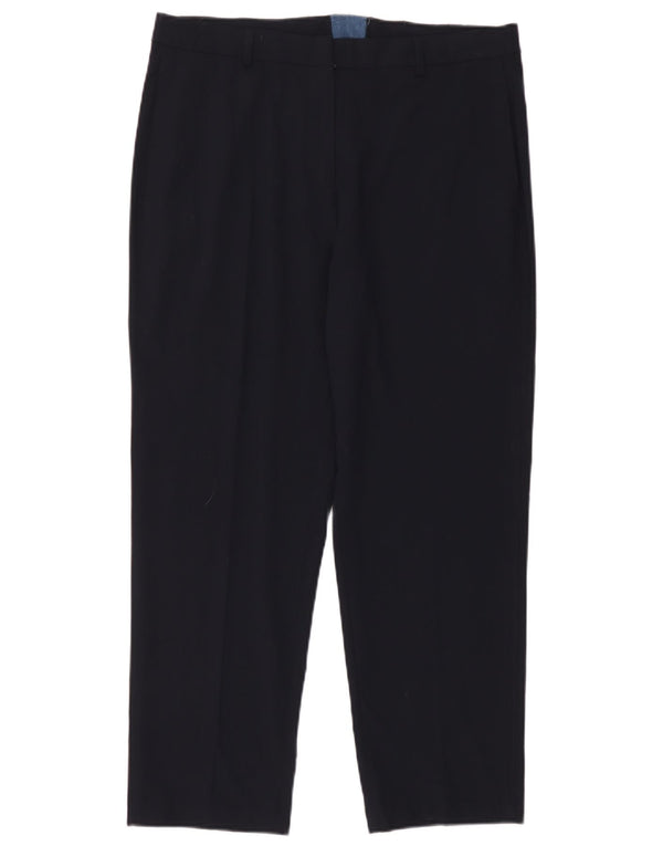 Marks & Spencer Pantalon chino fuselé pour femme UK 14 Large W36 L28 Bleu marine