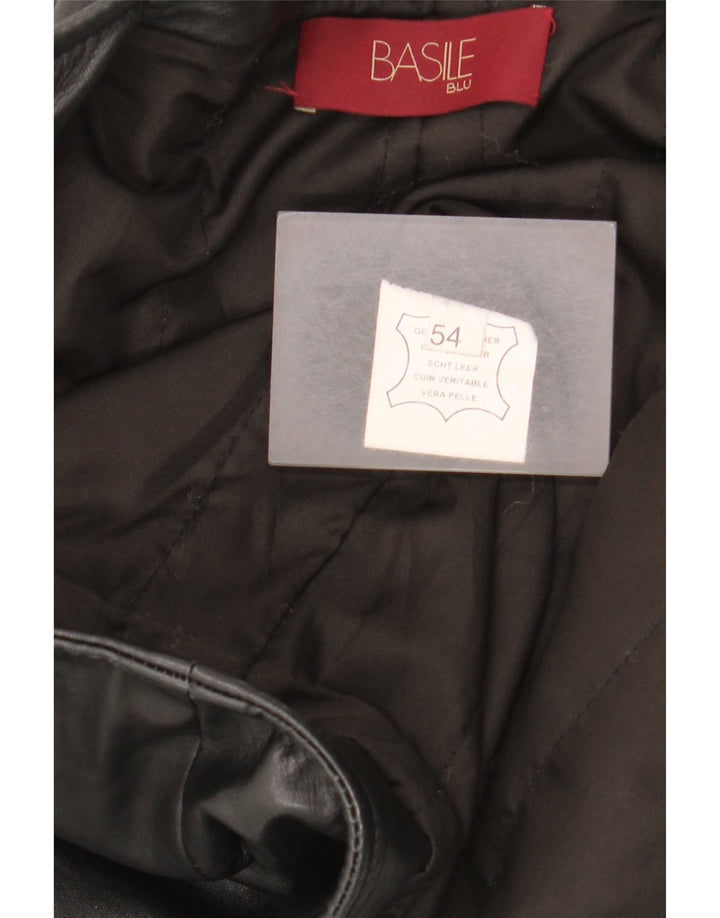 Basile Veste en cuir pour homme UK 38 Medium Noir