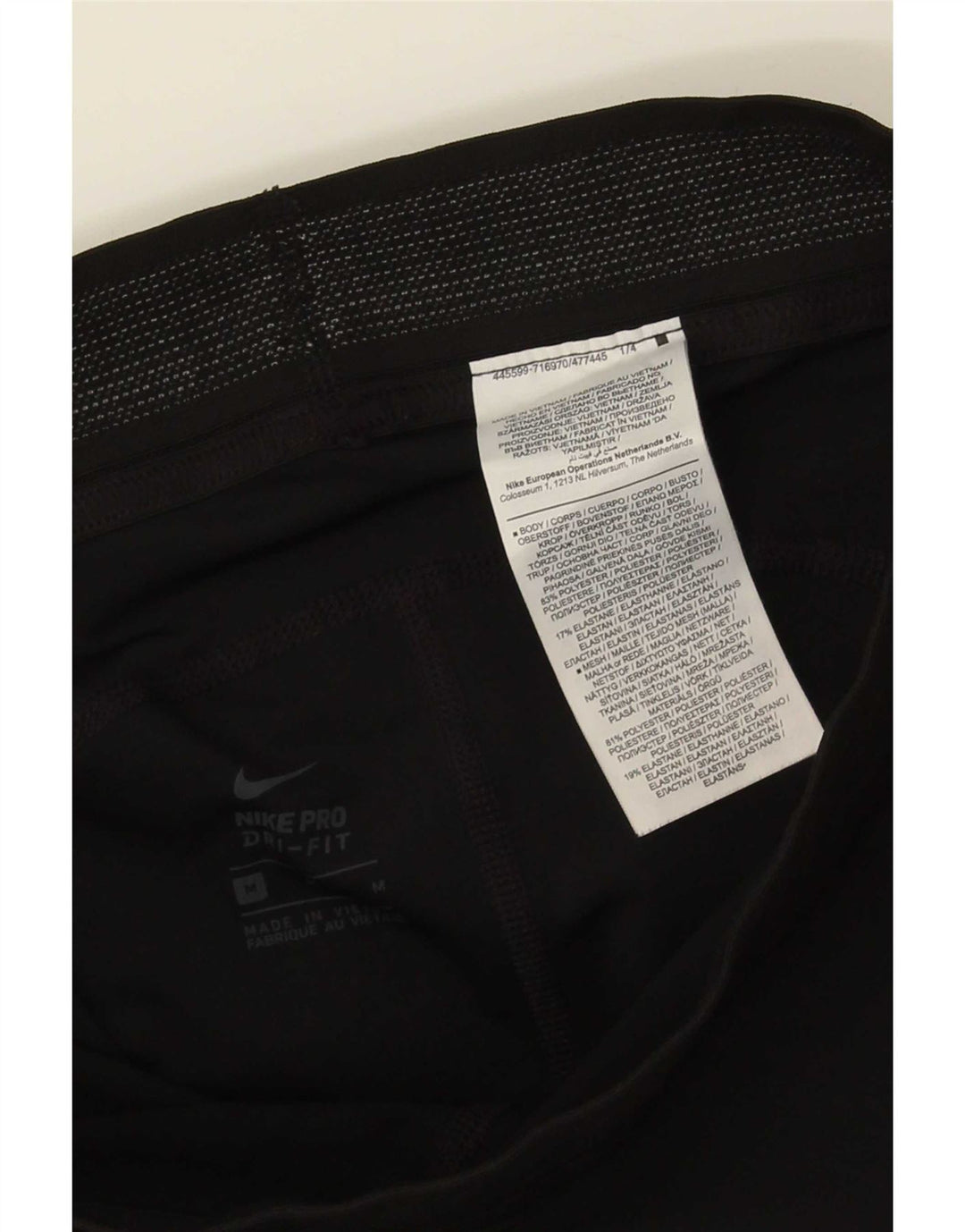 Nike Legging court pour femme UK 44 Polyester noir moyen
