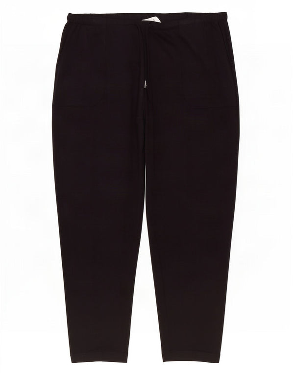 Marks & Spencer Pantalon de survêtement pour femme Joggers UK 16 Large Noir Viscose