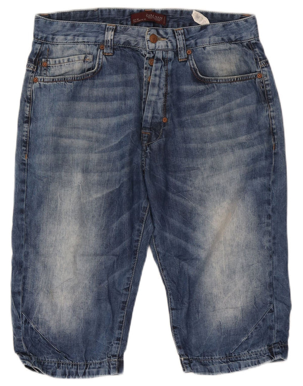 Zara Short en jean pour homme EU 42 Large W32 Bleu Coton