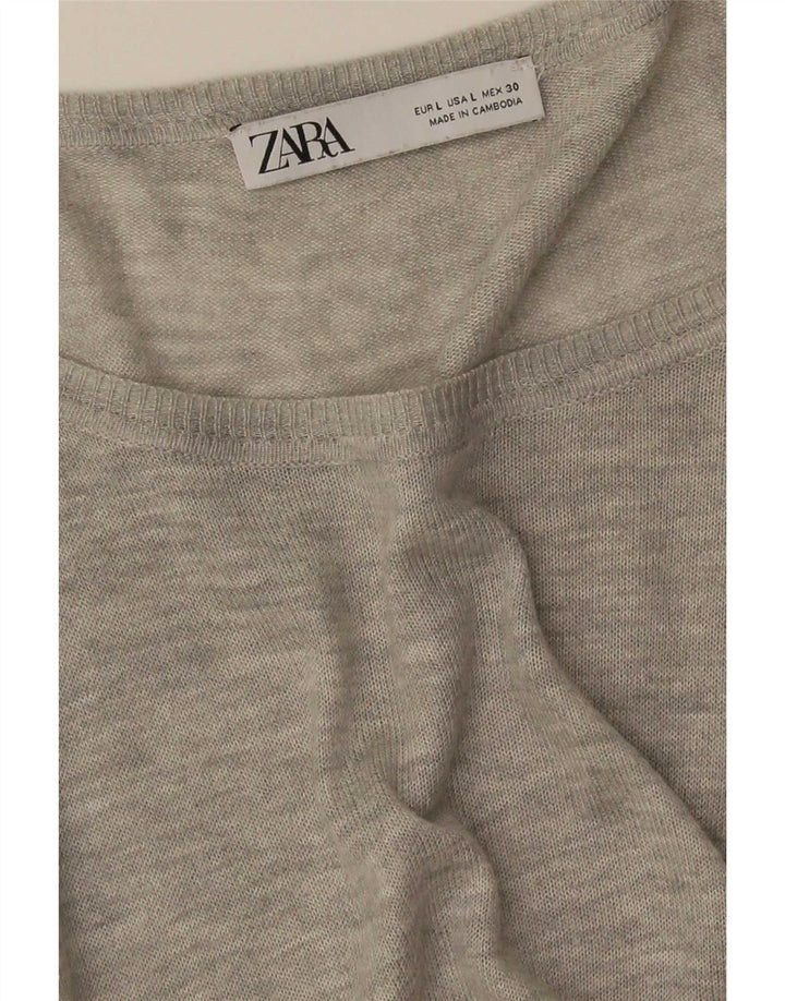 Zara Chemisier surdimensionné pour femme UK 16 Large Gris