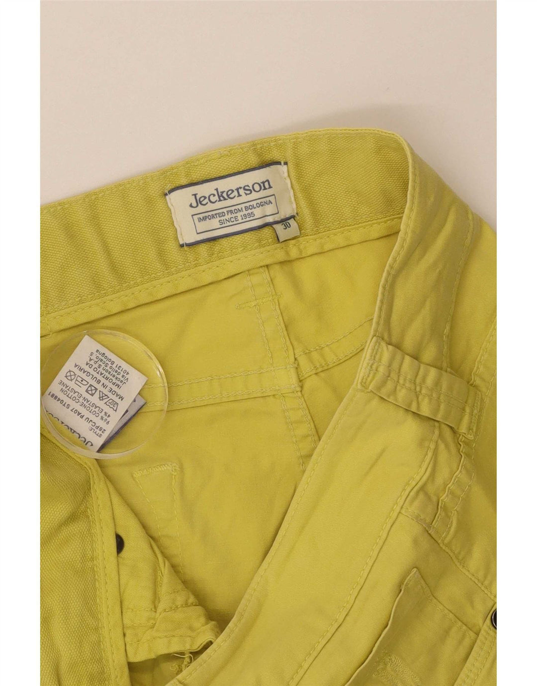 Jeckerson Bermuda Homme W30 Coton Jaune Moyen