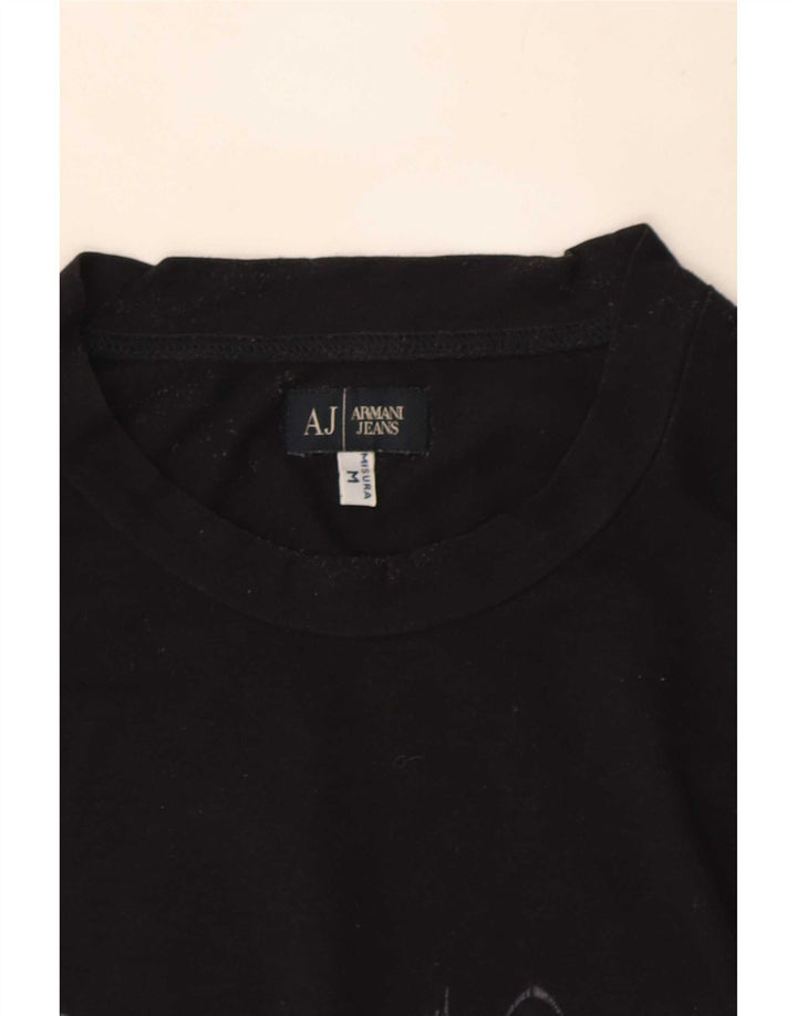 Armani Jeans T-Shirt Graphique Homme Noir Moyen