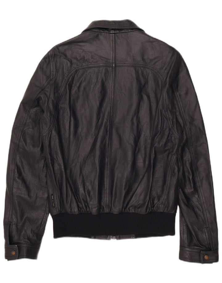 Veste en cuir Bomber homme vintage UK 38 Cuir bleu marine moyen