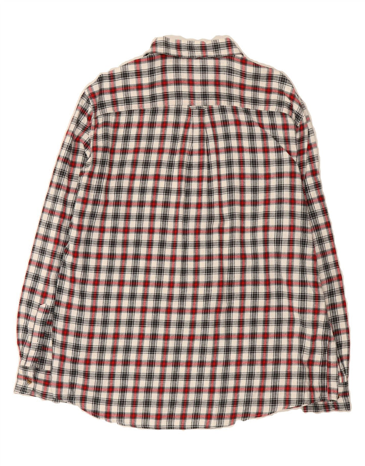 CHAPS Mens Brushed Flannel Shirt XL Red Check Cotton Vintage Chaps and Second-Hand Chaps from Messina Hembry 