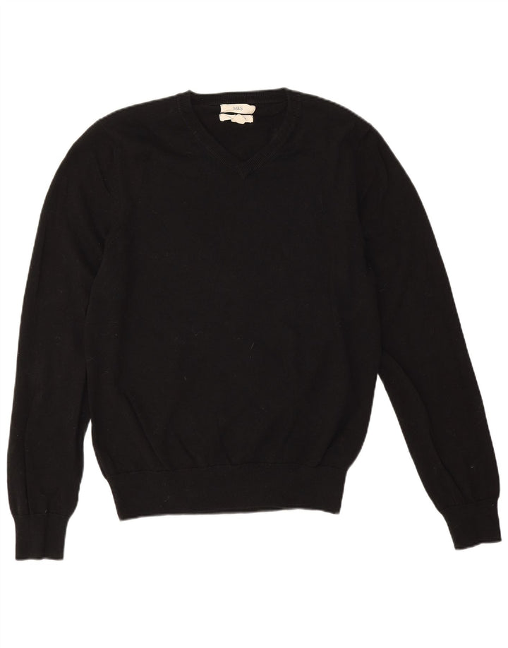 Marks & Spencer Pull col V Homme Noir Moyen Coton