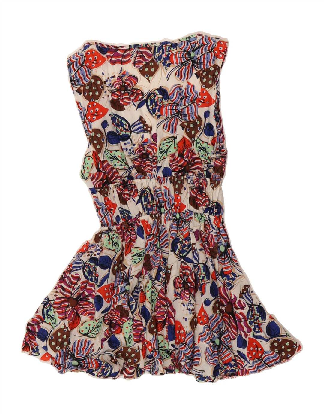 STEFANEL Womens Elastic Tunic Top Size 8 Small Multicoloured Floral Vintage Stefanel and Second-Hand Stefanel from Messina Hembry 