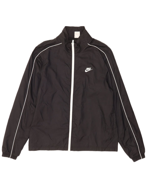 Nike Veste de pluie pour homme UK 40 Large Noir Nylon