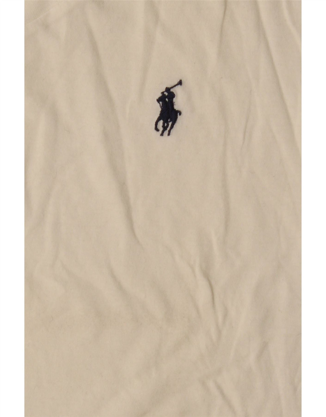 Ralph Lauren T-shirt pour femme UK 12 Medium Off White Coton