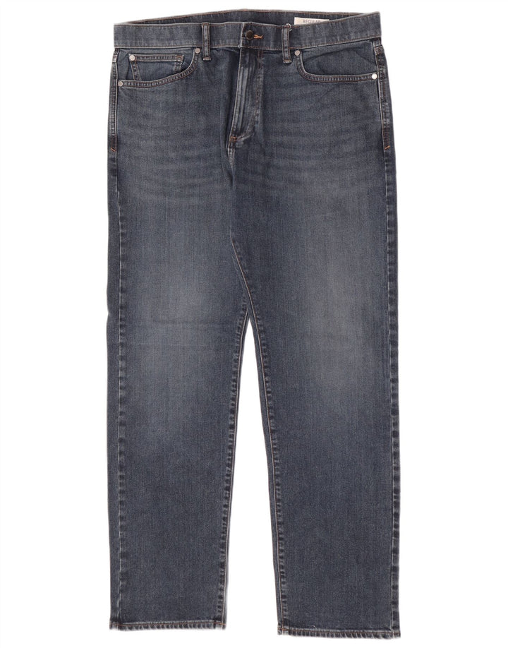 Marks & Spencer Jean droit coupe droite homme W36 L31 bleu coton