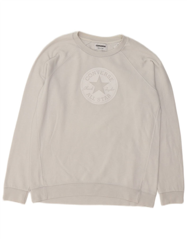 Converse Pull Chuck Taylor Graphic Sweatshirt Homme Gris Moyen Coton