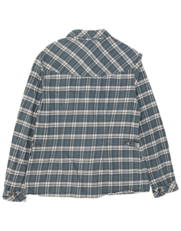 Jack Wolfskin Chemise en flanelle pour femme UK 16 Grand coton à carreaux vert