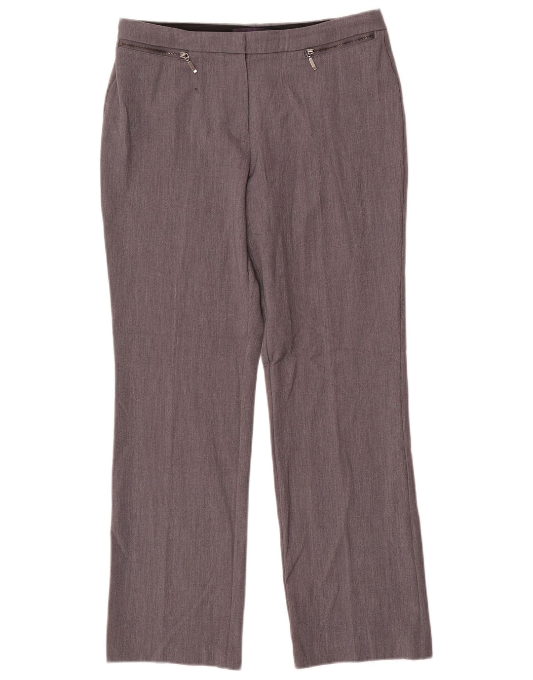 Marks & Spencer Pantalon de costume droit pour femme UK 12 Medium W30 L28 Gris