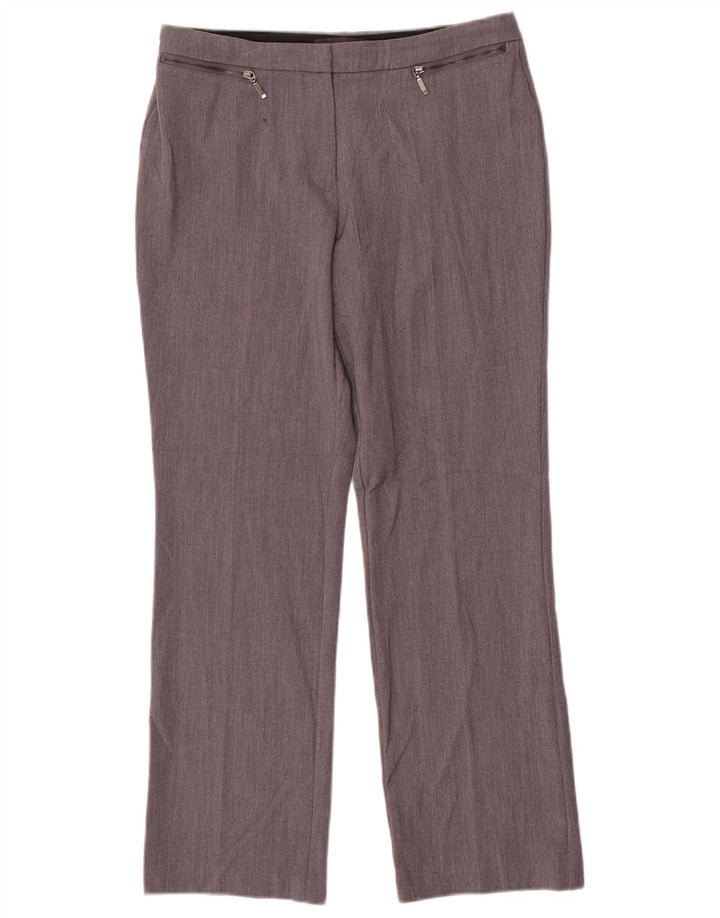 Marks & Spencer Pantalon de costume droit pour femme UK 12 Medium W30 L28 Gris