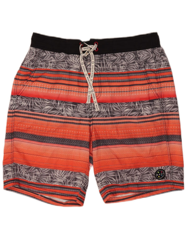 Maui and Sons Short de bain pour homme en polyester à motif floral orange