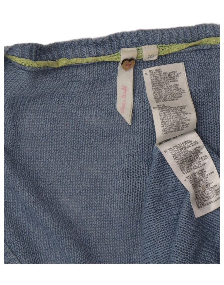 WHITE STUFF Cardigan pour femme UK 10 Petit lin bleu