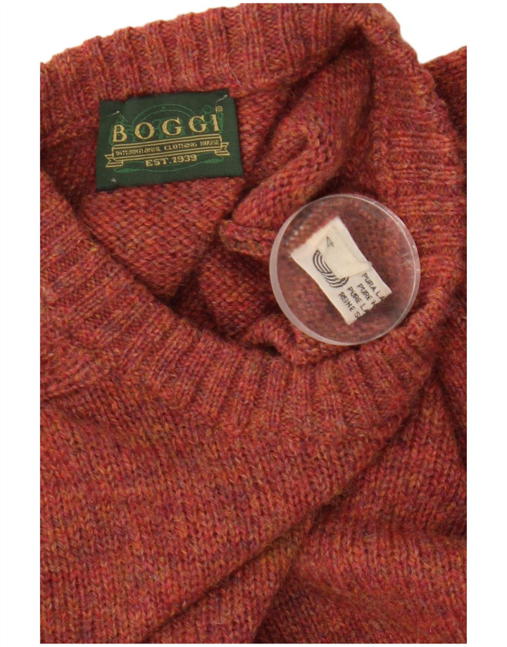 Boggi Pull à col rond pour homme en laine marron moyen