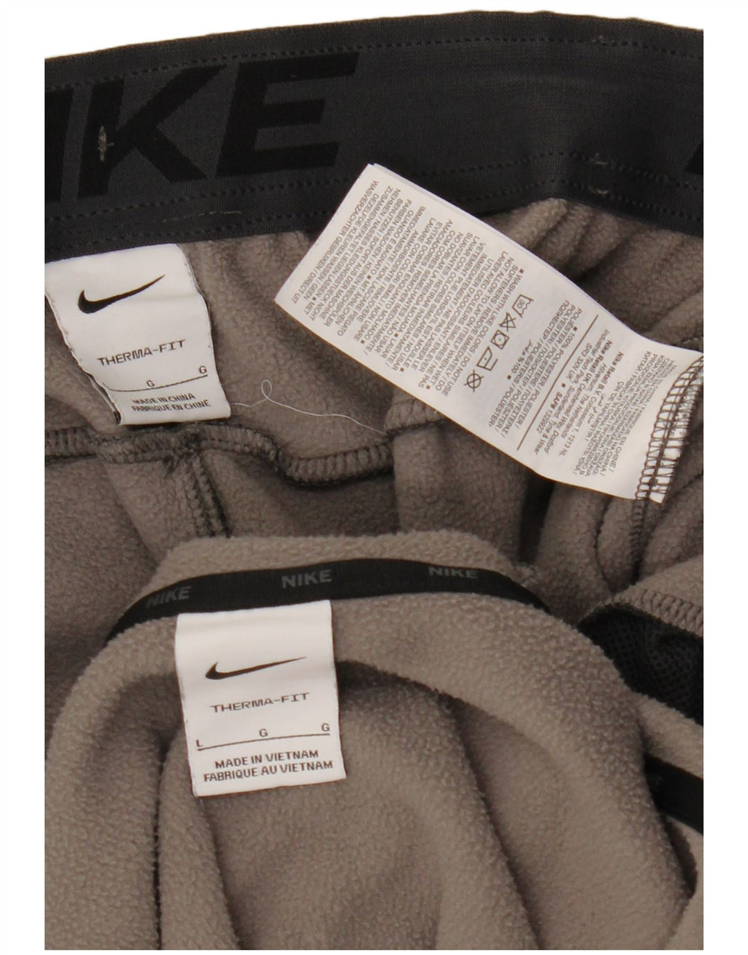 Nike Survêtement complet à capuche Therma-Fit pour homme - Polyester moucheté - Grand gris
