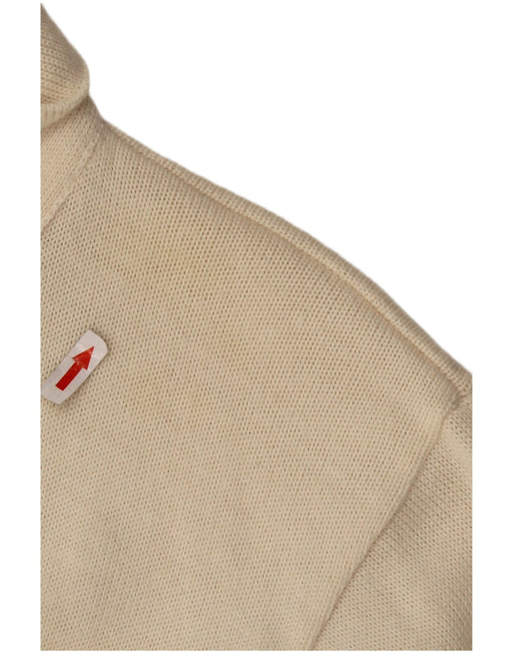 CIRO ESPOSITO Chemisier en tricot pour femme UK 14 Large laine blanc cassé