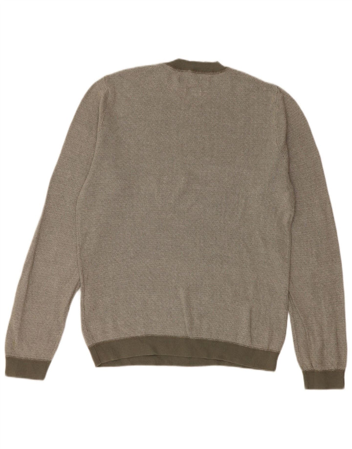Jack & Jones Pull à col rond pour homme Petit Kaki Coton
