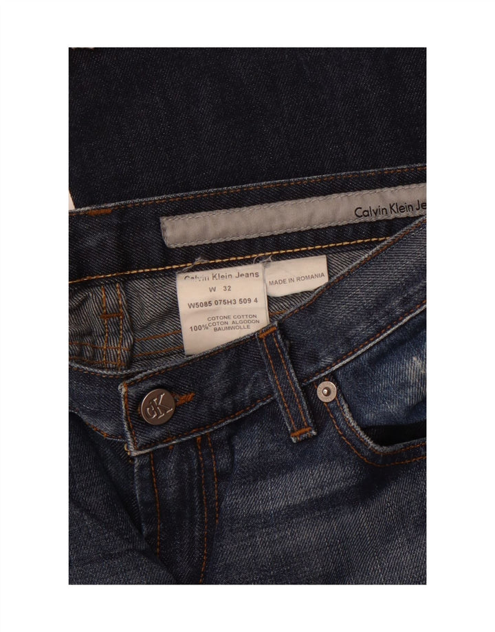 CALVIN KLEIN Jean Bootcut Femme W32 L33 Bleu Marine Coton