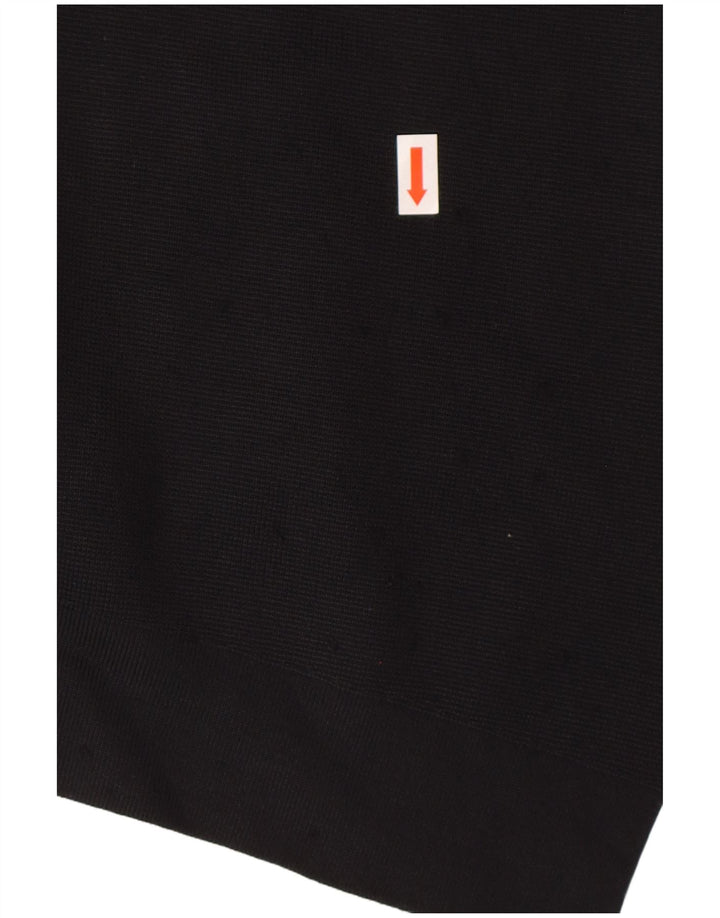 Benetton Pull Boléro Ouvert Femme UK 16 Large Noir Viscose