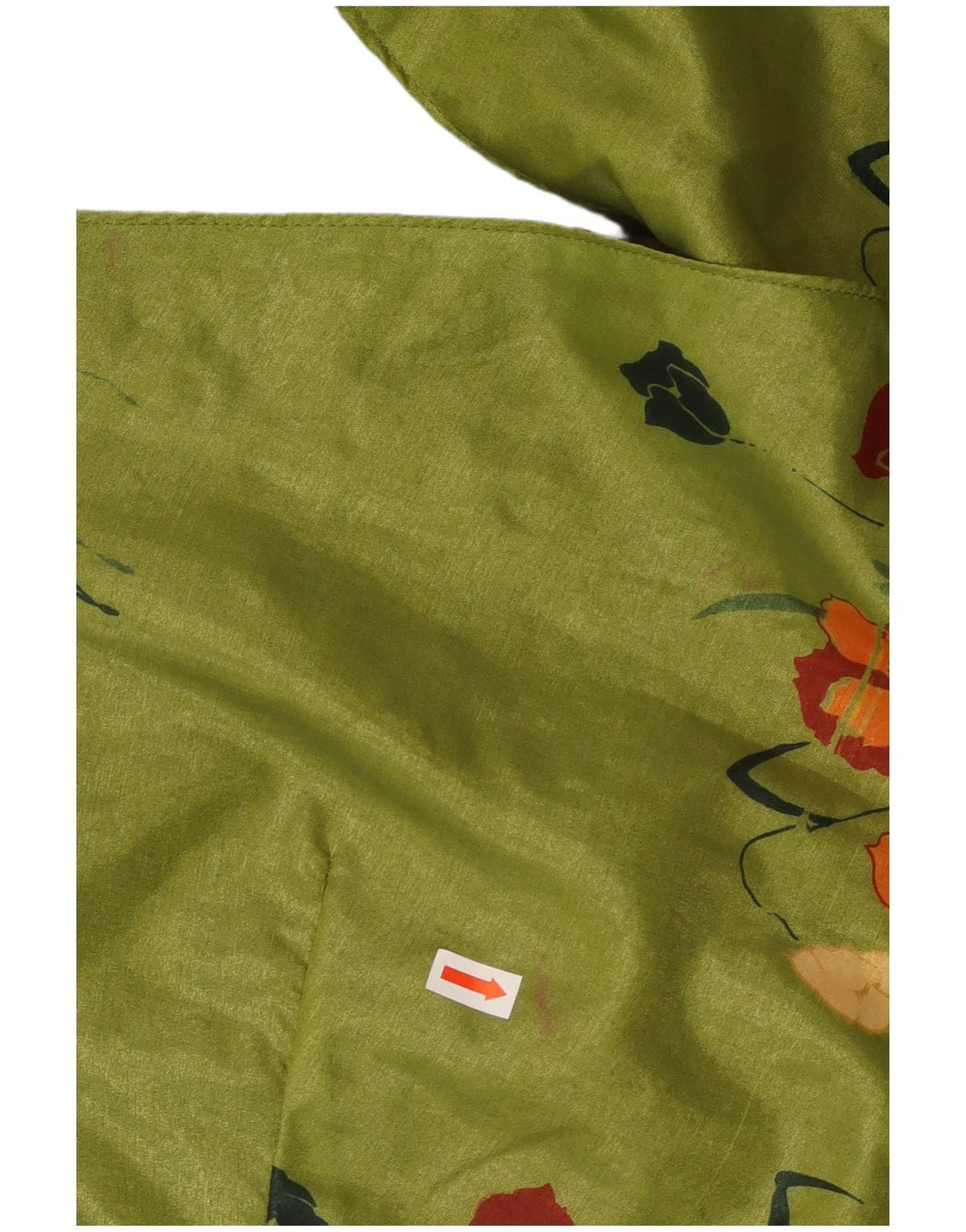 VINTAGE Femme Chemise à manches courtes Blouse UK 16 Grand Vert Floral