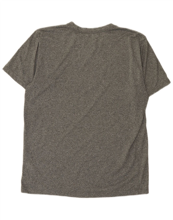 Nike Homme Dri Fit Graphic T-Shirt Haut Gris Moyen Moucheté Polyester