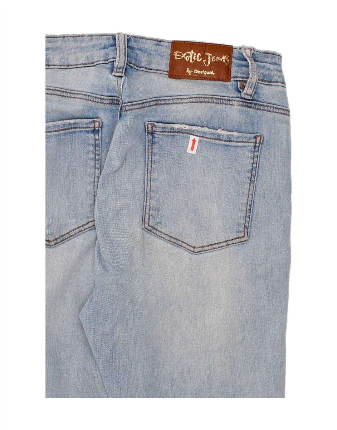 DESIGUAL Womens Distressed Skinny Jeans W28 L38 Blue Vintage Desigual and Second-Hand Desigual from Messina Hembry 