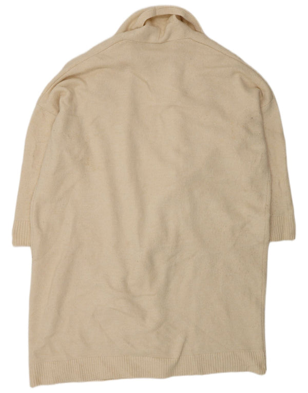 Zara Cardigan ouvert surdimensionné pour femme UK 10 Small Blanc cassé