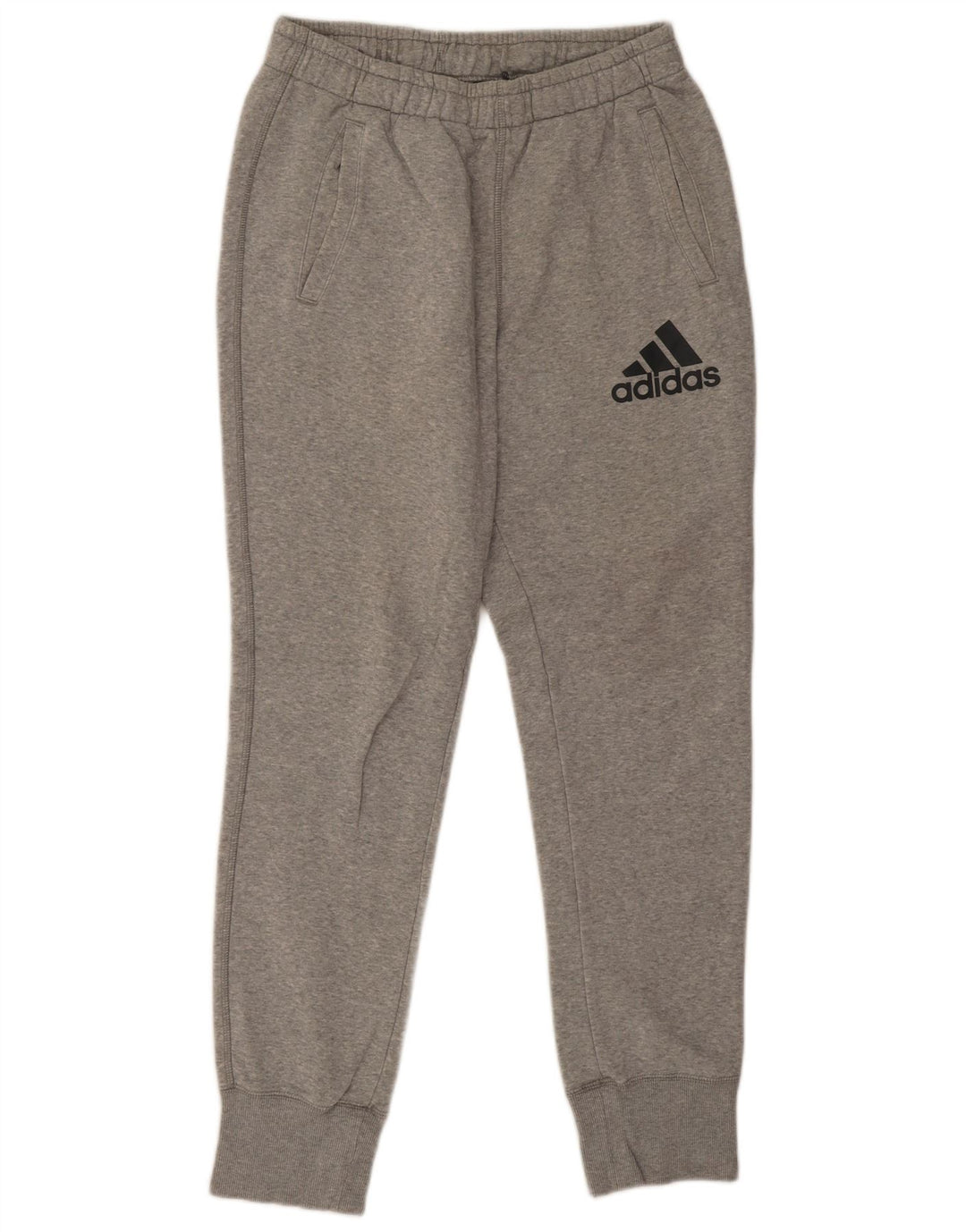 Adidas Pantalon de survêtement pour homme en coton moucheté gris moyen