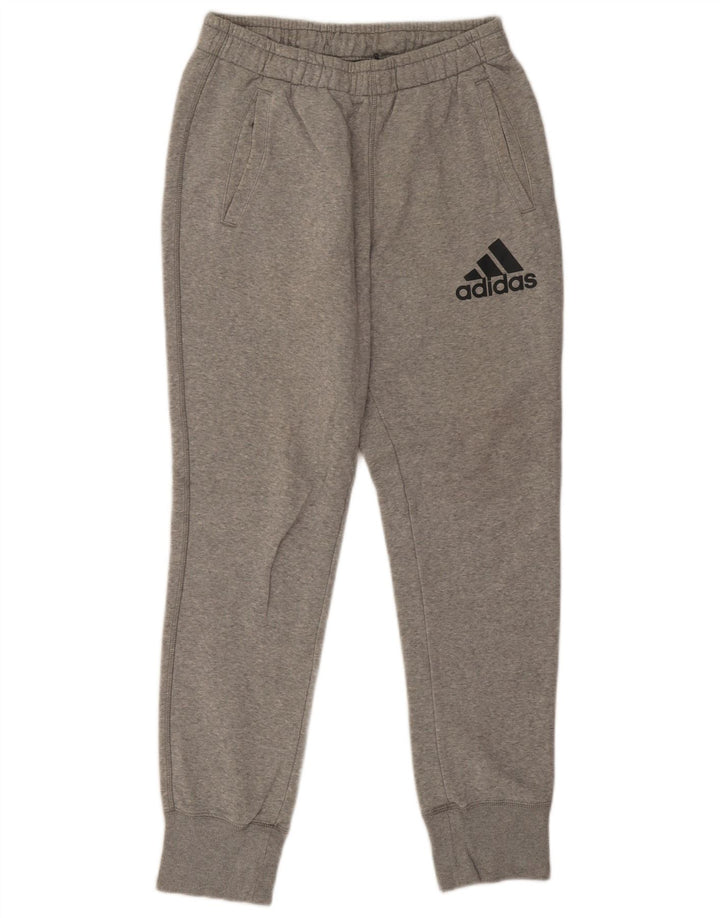 Adidas Pantalon de survêtement pour homme en coton moucheté gris moyen
