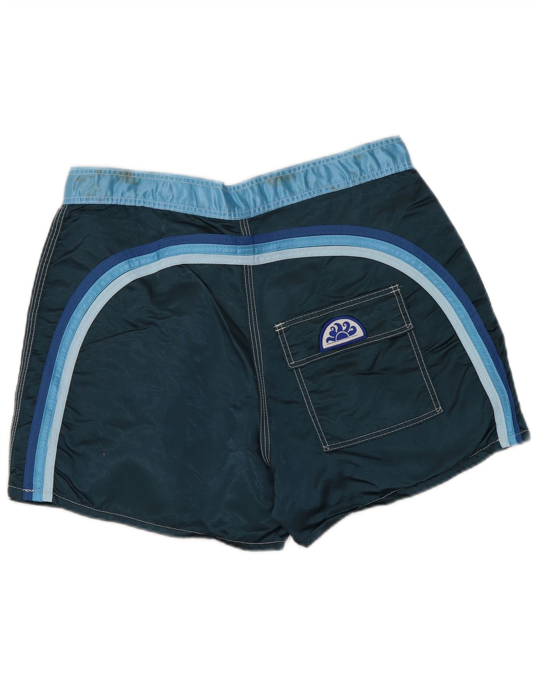 SUNDEK Short de Bain Homme Nylon Rayé Bleu Marine Moyen