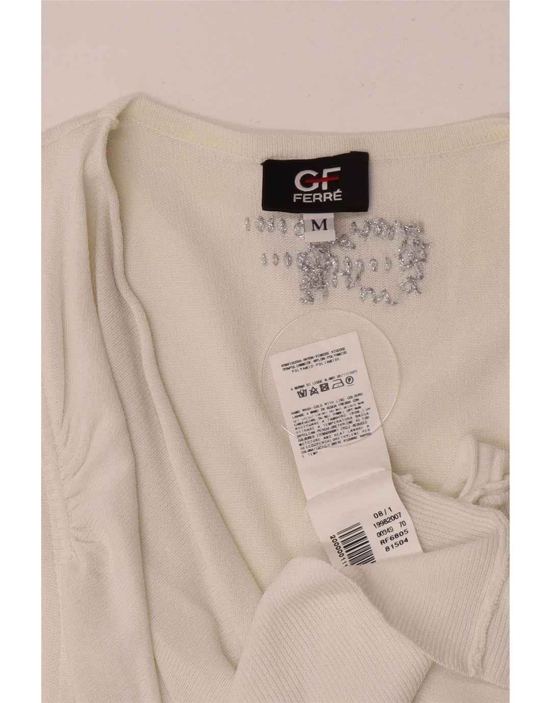 Gianfranco Ferre Chemisier sans manches pour femme UK 12 Viscose blanc moyen