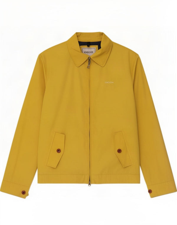Geox Respira Veste coupe-vent pour homme UK 40 Large Jaune Polyester