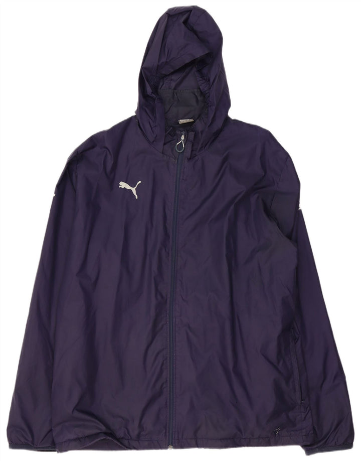 PUMA Veste de pluie à capuche pour homme UK 44 2XL Bleu marine