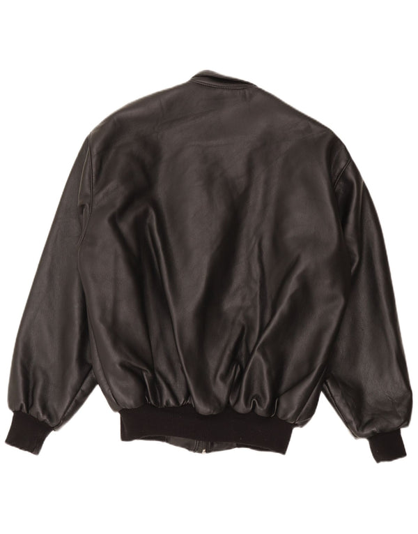 Pervin Veste en cuir pour homme UK 42 XL Noir