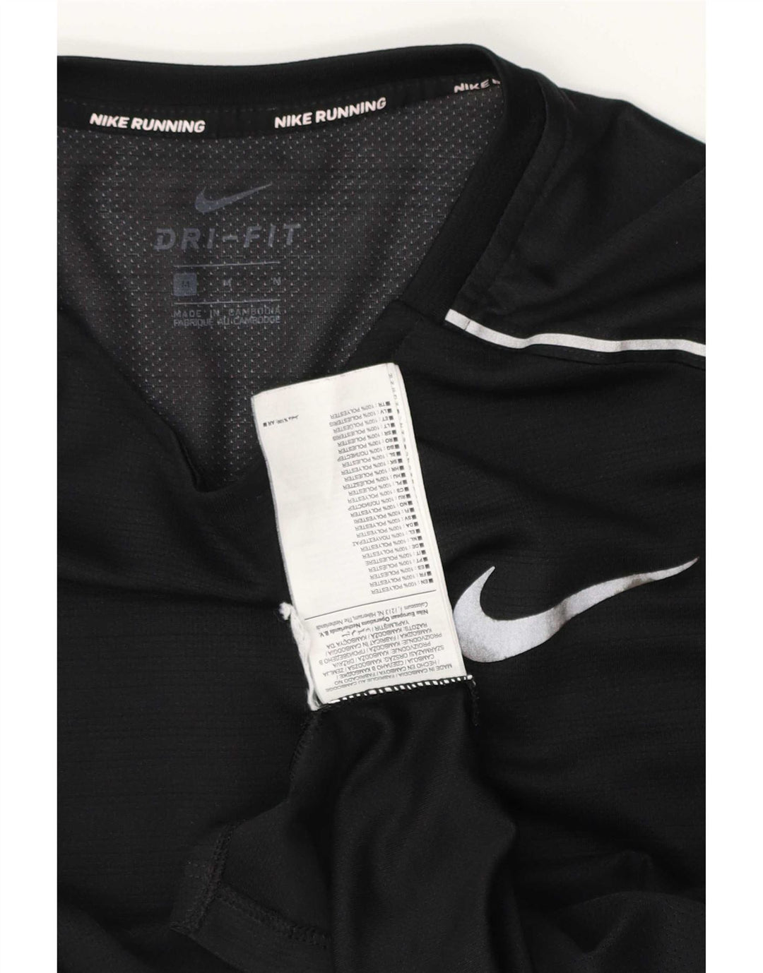 Nike Haut Dri Fit à manches longues pour homme Noir moyen Polyester