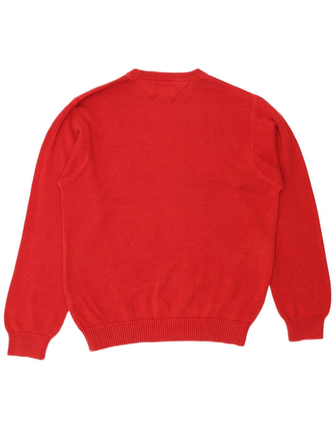 TOMMY HILFIGER Pull à col rond pour homme en coton rouge Large