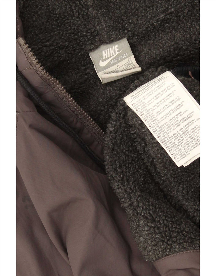 Nike Veste bomber à capuche pour homme UK 34/36 Petit gris pied-de-poule Polyester